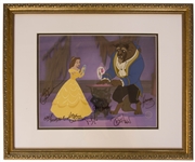 Disney Limited Edition Sericel of ''Reflection of Love'' From ''Beauty and the Beast'' -- Signed by Seven of the Animators & Directors on the 1991 Academy Award Winning Film